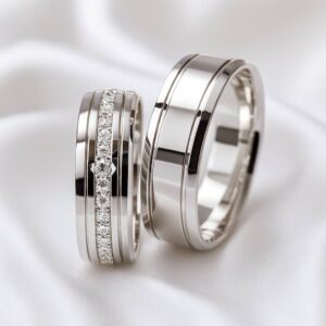 ALIANÇA DE PRATA 6,0MM QUADRADA- PAR