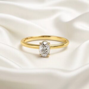 ANEL DE LIGA DA MOEDA PEDRA OVAL