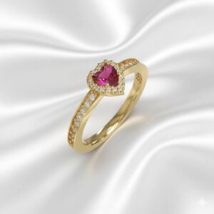 Anel formato de coração da Liga da Moeda