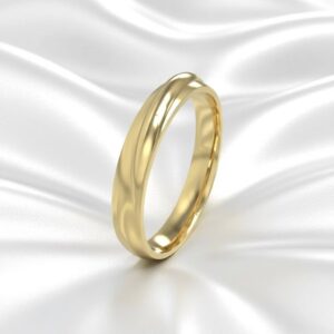 ALIANÇA LIGA DA MOEDA 3,0MM ABAULADA TRABALHADA E ANATÔMICA.