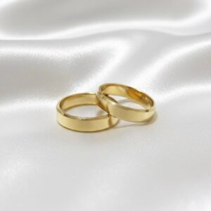 ALIANÇA LIGA DA MOEDA 6 MM QUADRADA CHANFRADA ANATÔMICA-PAR