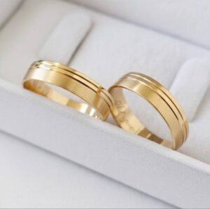 ALIANÇA DE OURO 18K 6 MILIMETRO- PAR