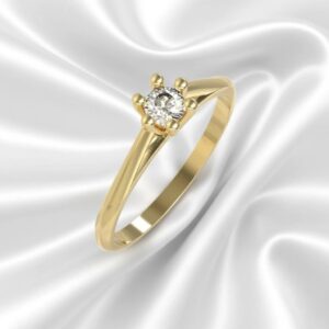 SOLITÁRIO LIGA DA MOEDA SOLITÁRIO C/ PEDRA DE ZIRCÔNIA COM 6 GARRAS