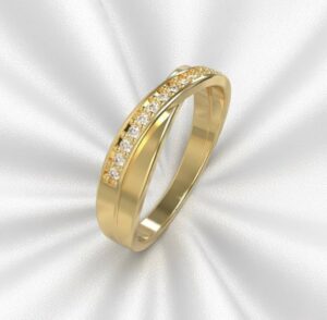 ALIANÇA LIGA DA MOEDA TRANÇADA DE 3MM