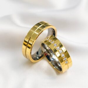 ALIANÇA LIGA DA MOEDA 6,0MM ANATÔMICA QUADRADA - PAR