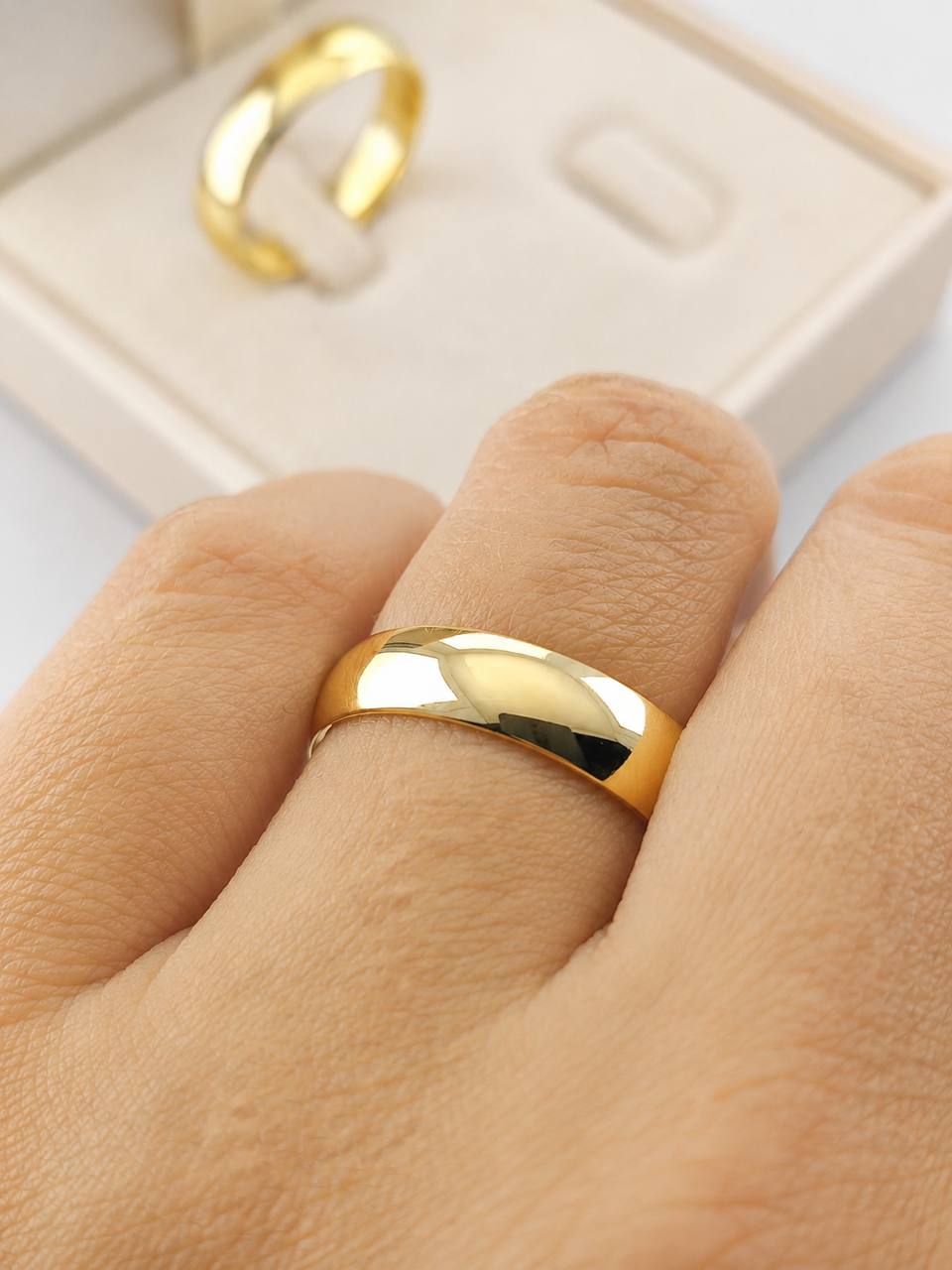 ALIANÇA OURO 18K DE 8MM COM APROXIMADAMENTE 10 GRAMA O PAR - Imagem 3